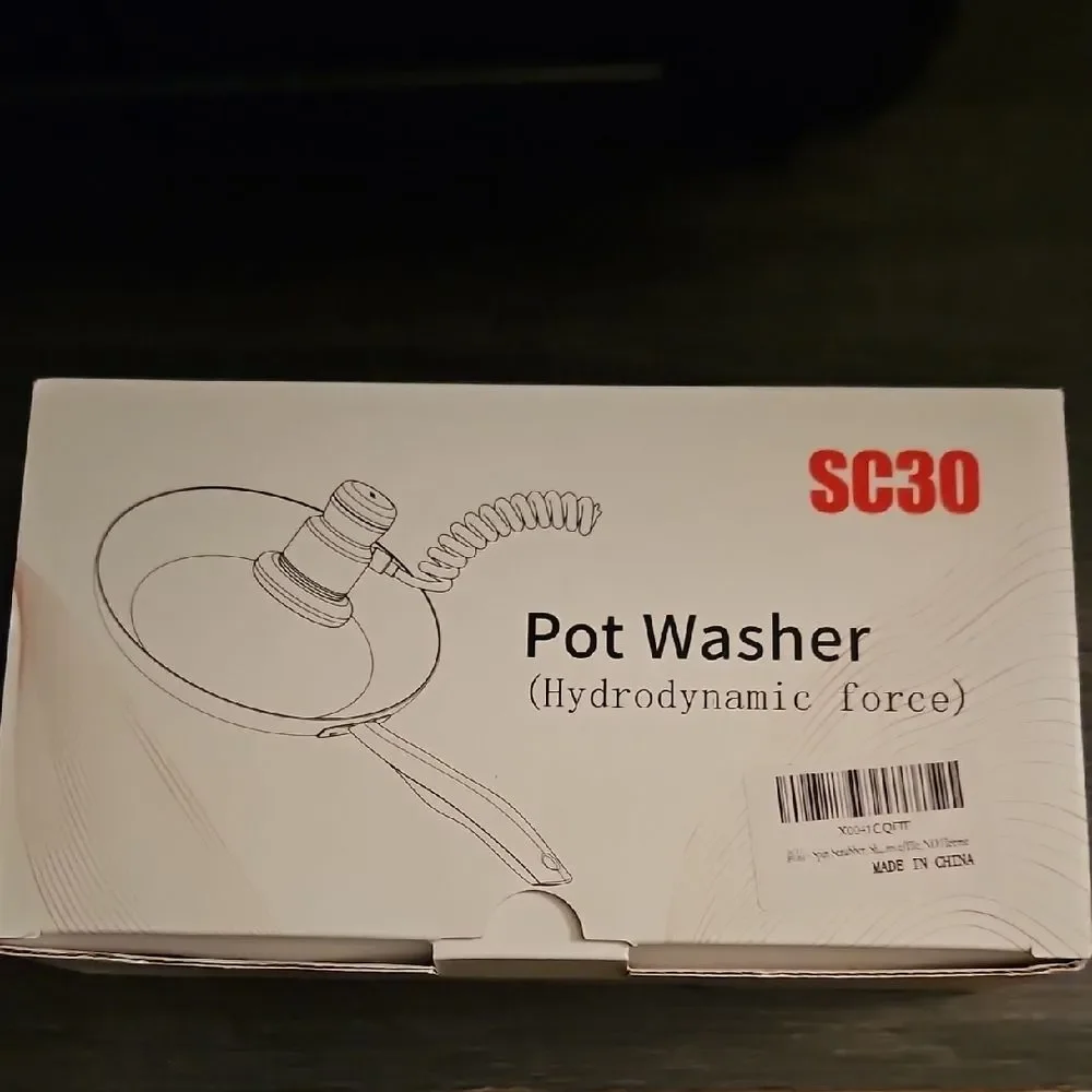SC30 Hydrodynamic Pot &‎ Pan Cleaning Tool No Electricity Required Durable Brush